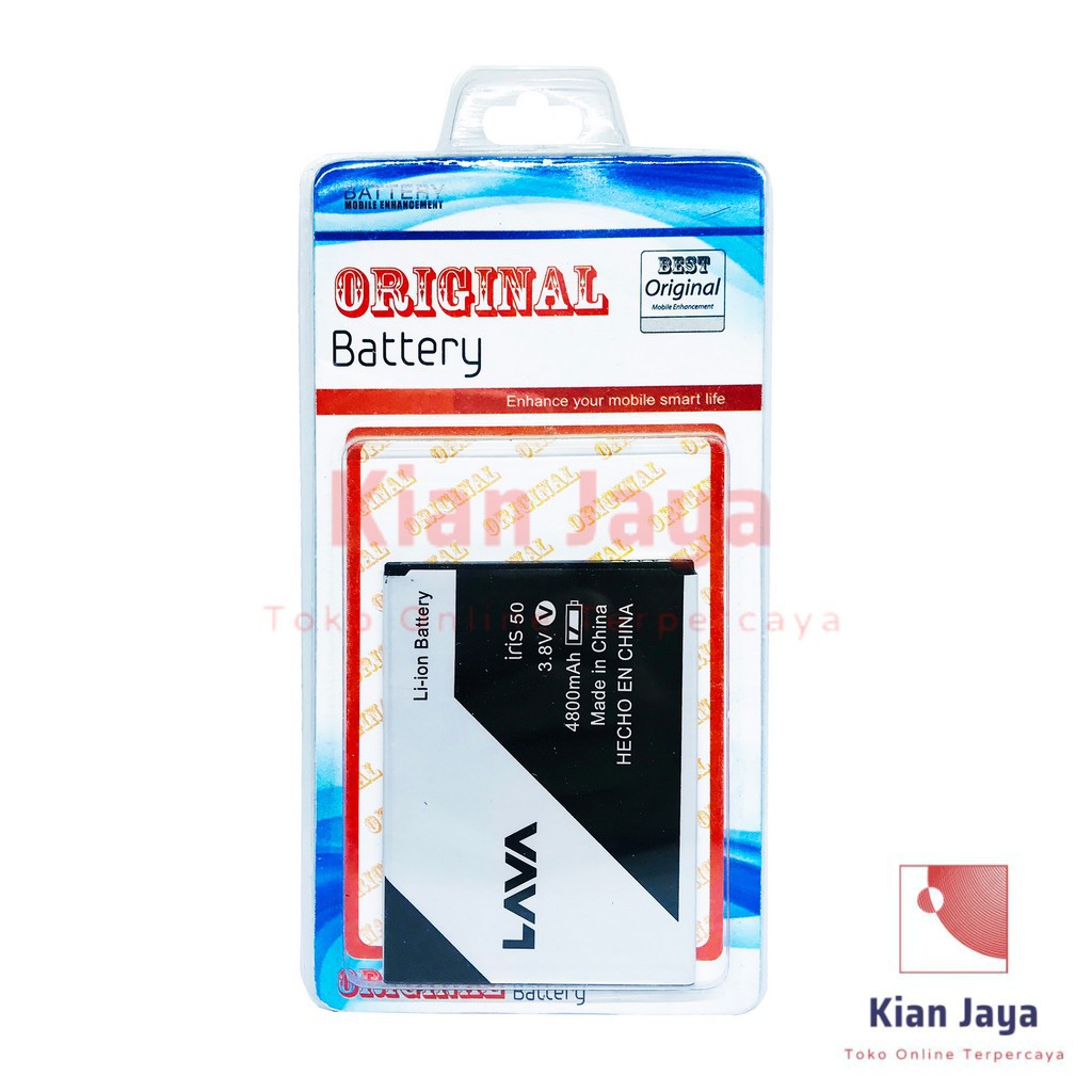 Baterai Hp Lava Iris 50 LBI12000025 Original Double Power Battery Batre Batrai