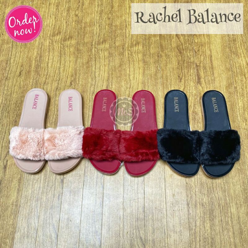 RACHEL Sandal selop bulu jelly merk Balance