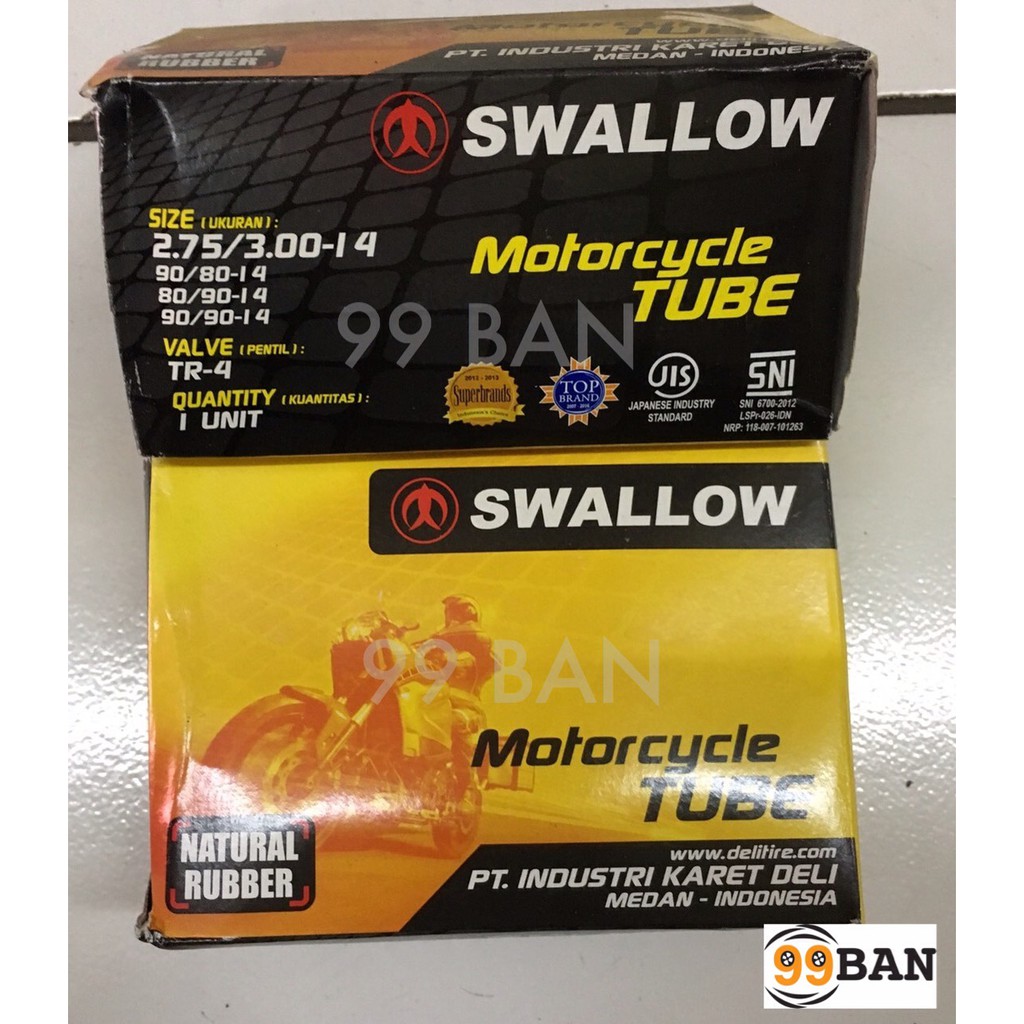 BAN DALAM SWALLOW 275/300-14 | 80/90-14 | 90/90-14, BAN DALAM MOTOR MATIC VELG 14