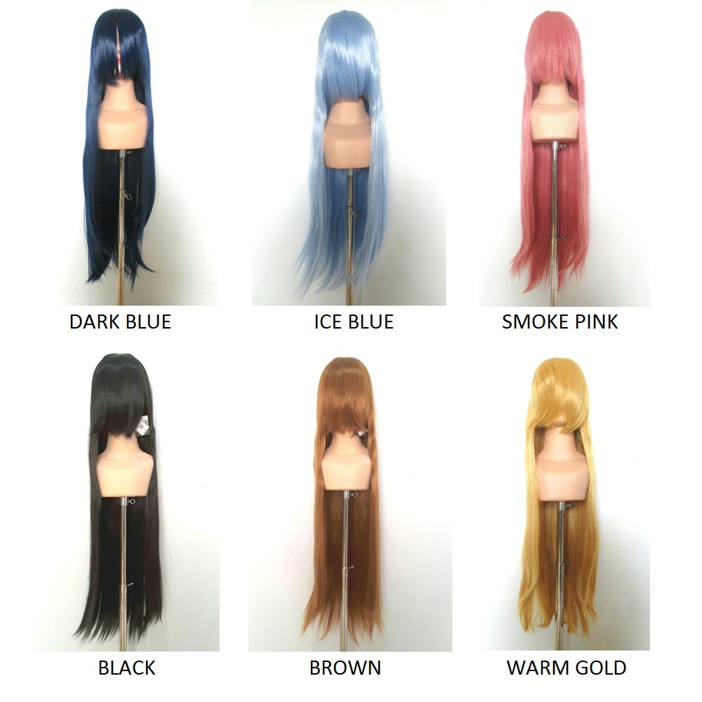 Costume Halloween Kostum Pesta WIG RSW BASE 100CM LURUS PART 1