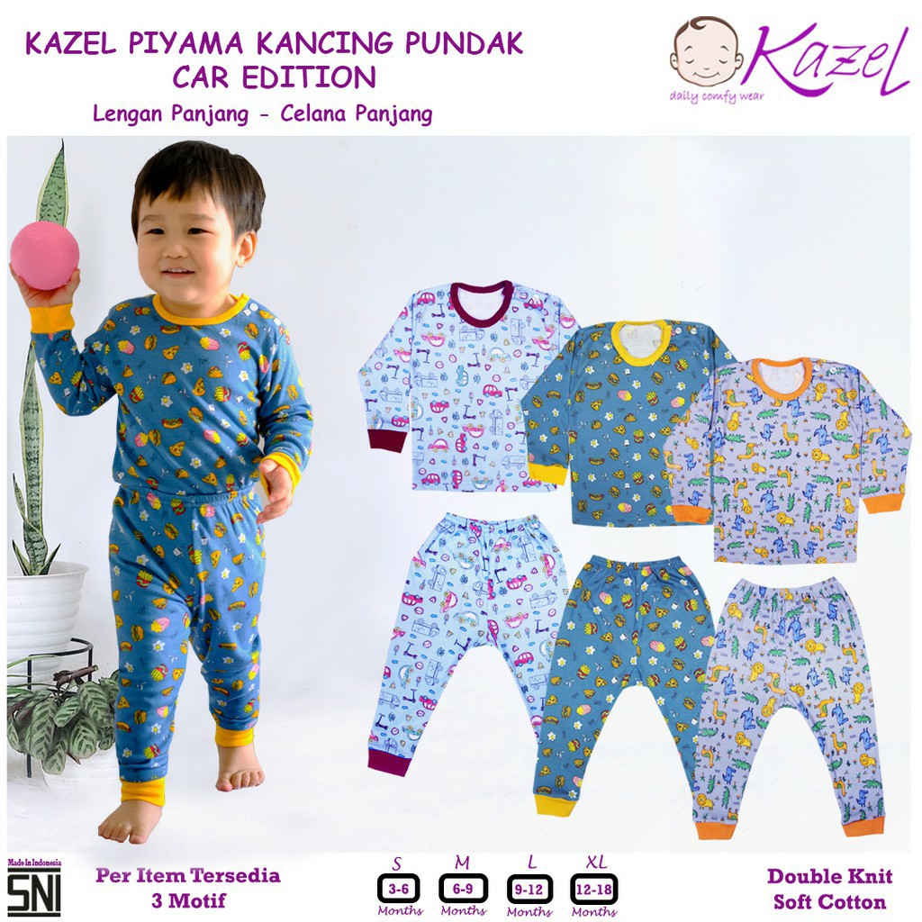 Kazel Piyama Kancing Pundak Car Edition