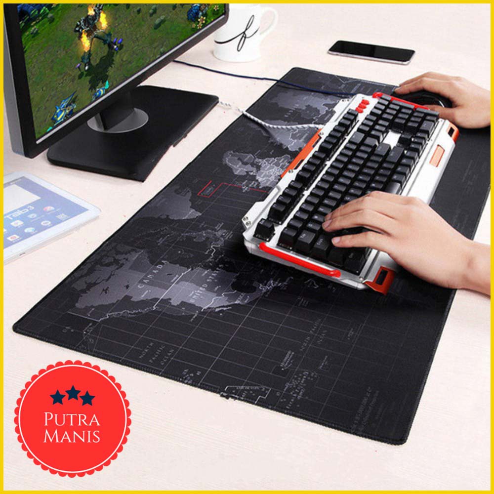 Taplak Meja Tatakan Mouse Pad Mousepad  jumbo Raksasa Matras Peta Dunia Ukuran Besar alas ORIGINAL