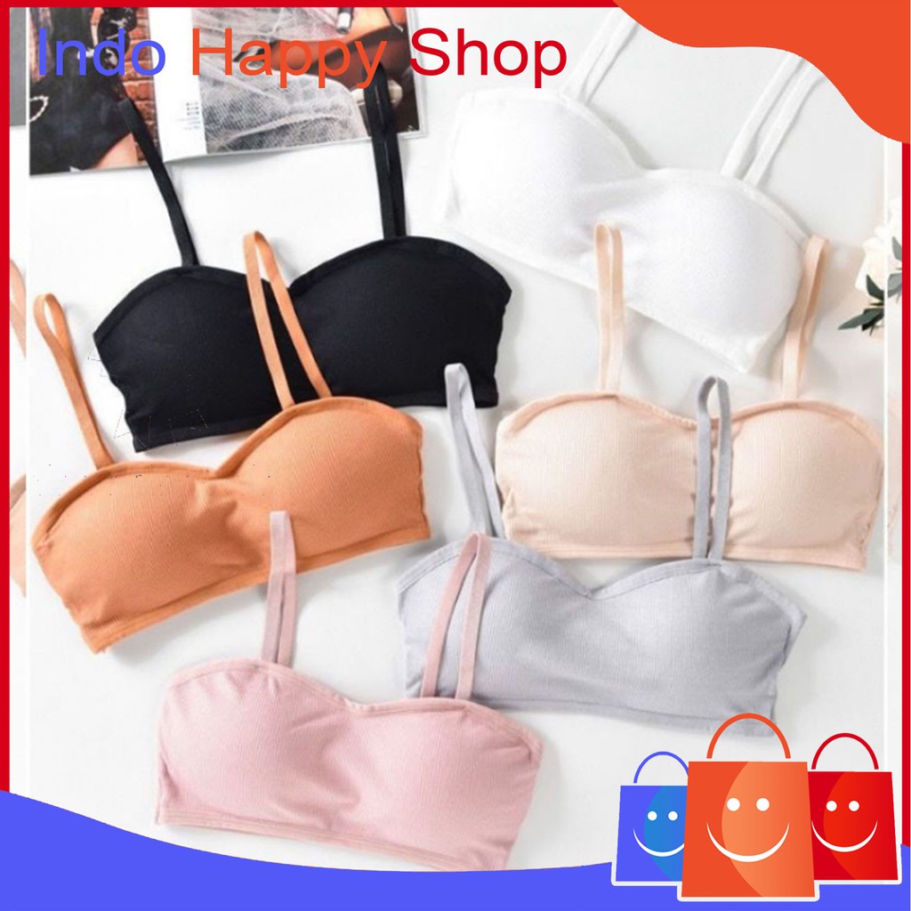 ⭐𝐈𝐇𝐒 𝟏𝟏𝟖⭐️Bra Sport Bra Push Up Busa Remaja Tanpa Kawat Olahraga Yoga Fitness Tube Top Fashion Korea