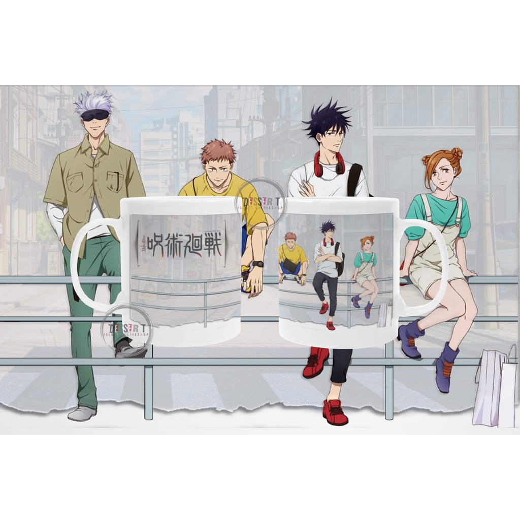 MUG CANGKIR GELAS JUJUTSU KAISEN KARAKTER ANIME MERCH