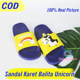  Sandal  Sendal Slop Karet  Anak Laki Perempuan Model Unicorn  