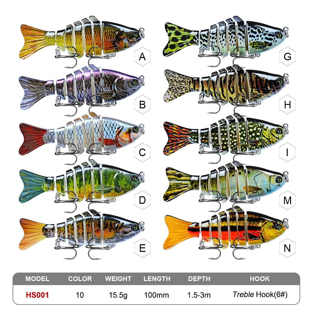 TOP Umpan Pancing Tackle Multi Section Trolling Carp Bionic Crankbait