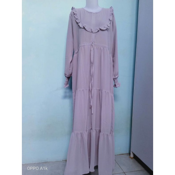 Gamis ceruty babydoll full puring