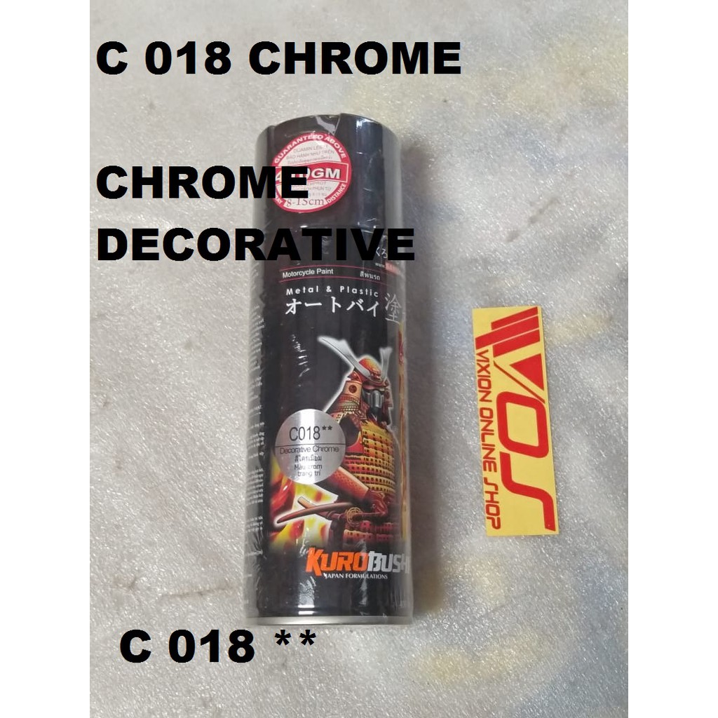 CAT KALENG SEMPROT PYLOX MERK SAMURAI 400ML CHROME C 018**