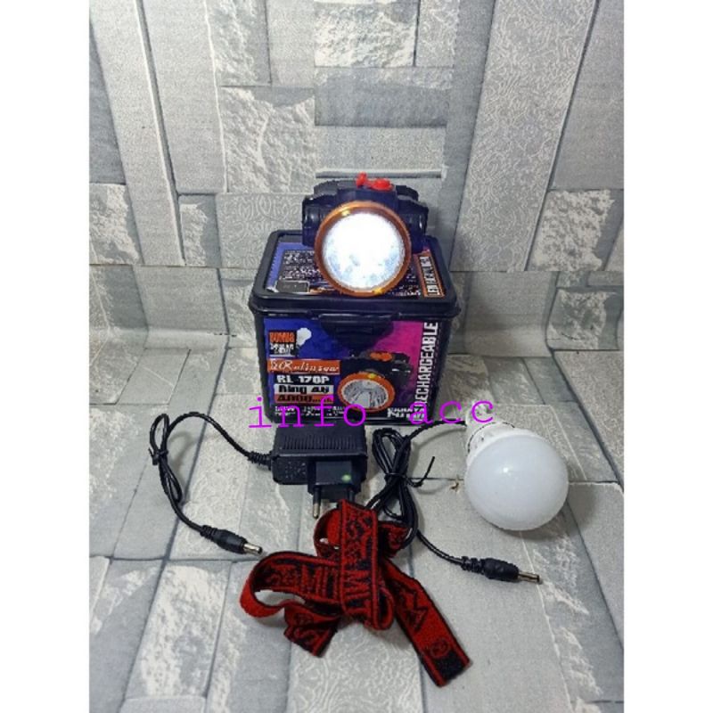 Senter kepala LED Rolinson 50W Charger Cahaya Putih Headlamp-1