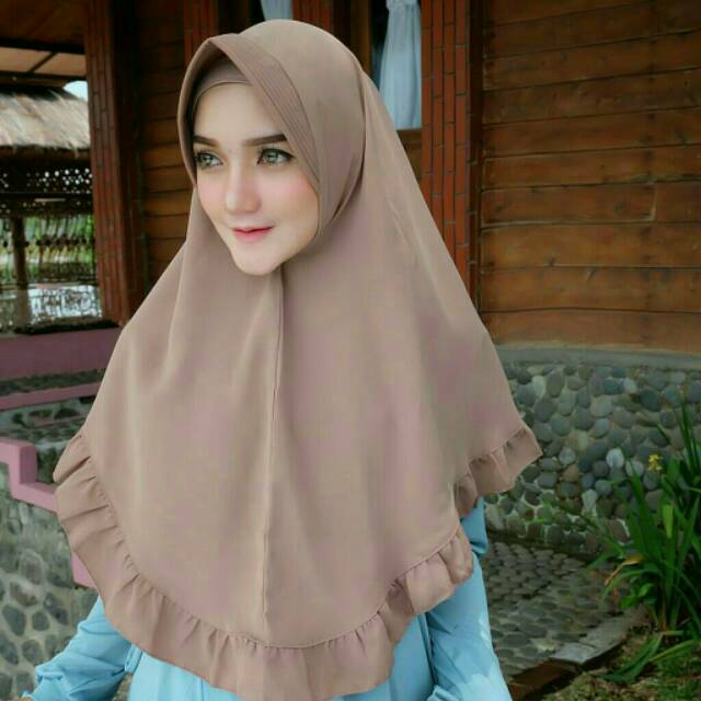 Daily Khimar Jilbab Hijab Kerudung Instan Bergo Jumbo Syari Instan Pet Antem Simple Penguin wolfis