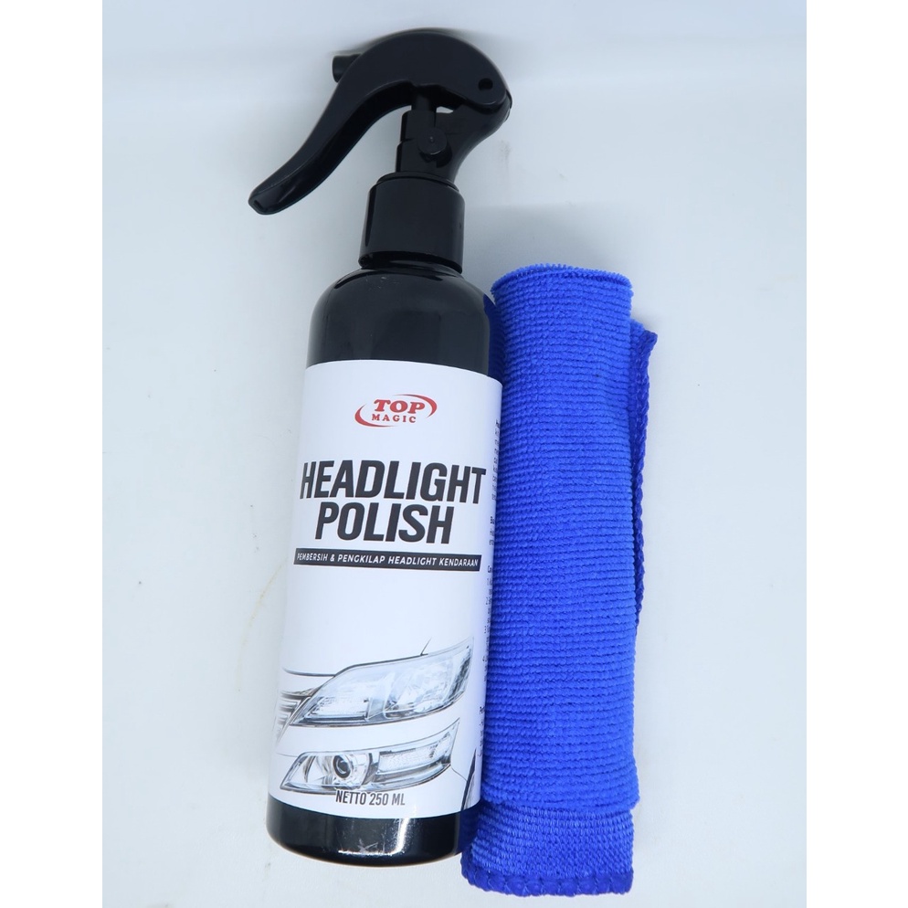 TOP HEADLIGHT POLISH Auto Detailing Headlamp Polish Pembersih Mika Lampu Kendaraan Headlight Polish Restorer Pembersih Lampu Mobil Pembersih Kaca Lampu Mobil yang Buram Kuning Kusam