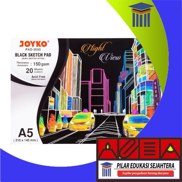 

BUKU GAMBAR ACRYLIC JOYKO UKURAN A5 HITAM (1 PCS) MURAH