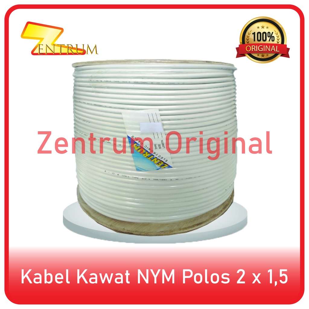 Kabel Listrik Kawat NYM POLOS 2 x 1.5 (30 Meter)