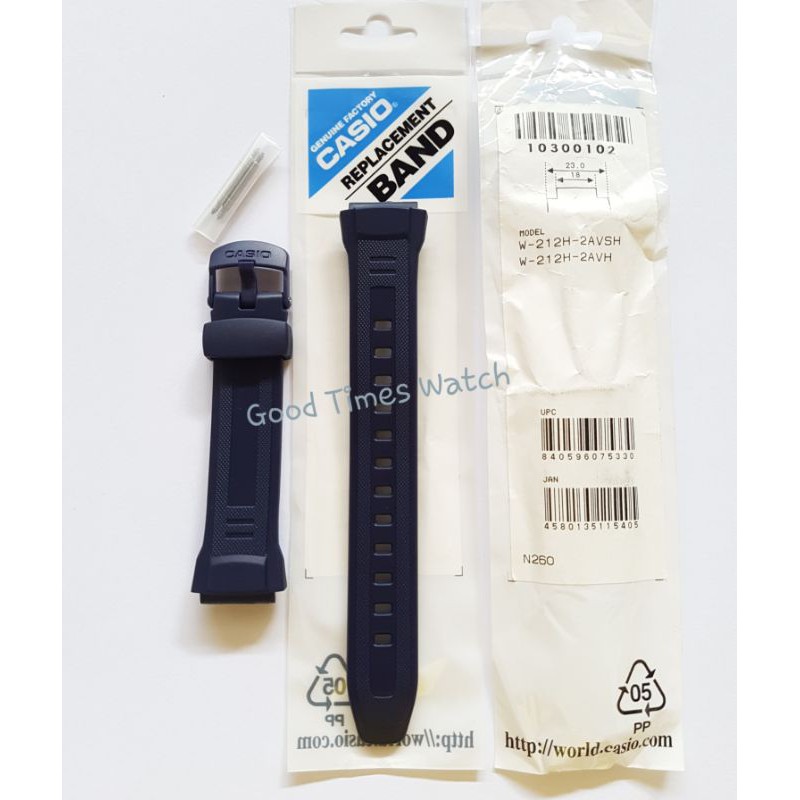 STRAP CASIO W-212H-2AV W 212H W 212 Casio Original Dark Blue
