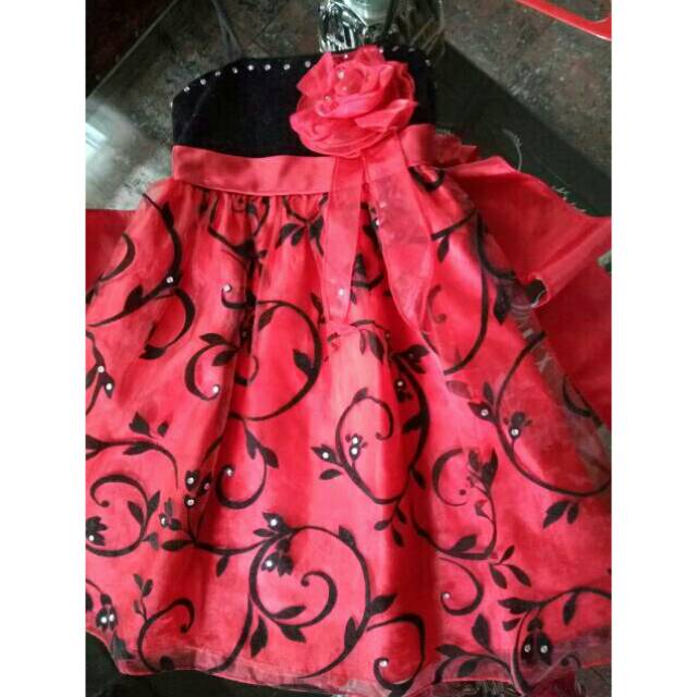 SALE  gaun butik pesta anak BALOON
