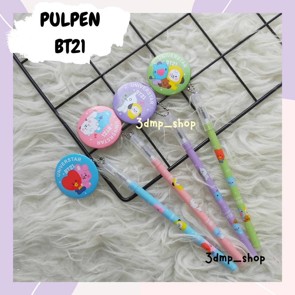 Pulpen BT21 + Gantungan Pin