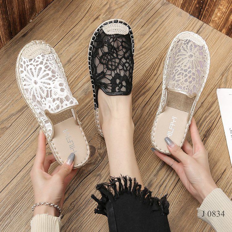 SEPATU LOAFERS MULES SHOES BROKAT ANICETA 0834