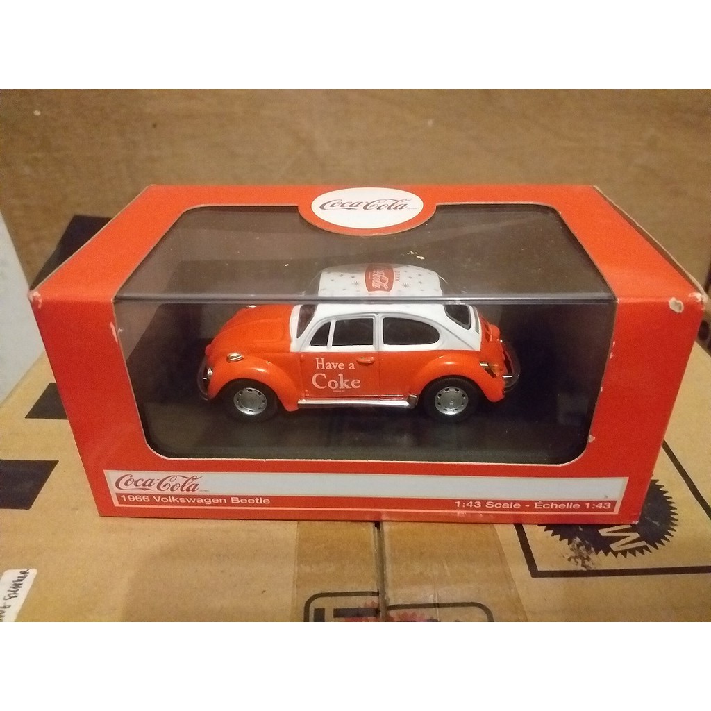 ECHELLE COCA COLA 1966 VW VOLKSWAGEN BEETLE SKALA 43 MERAH