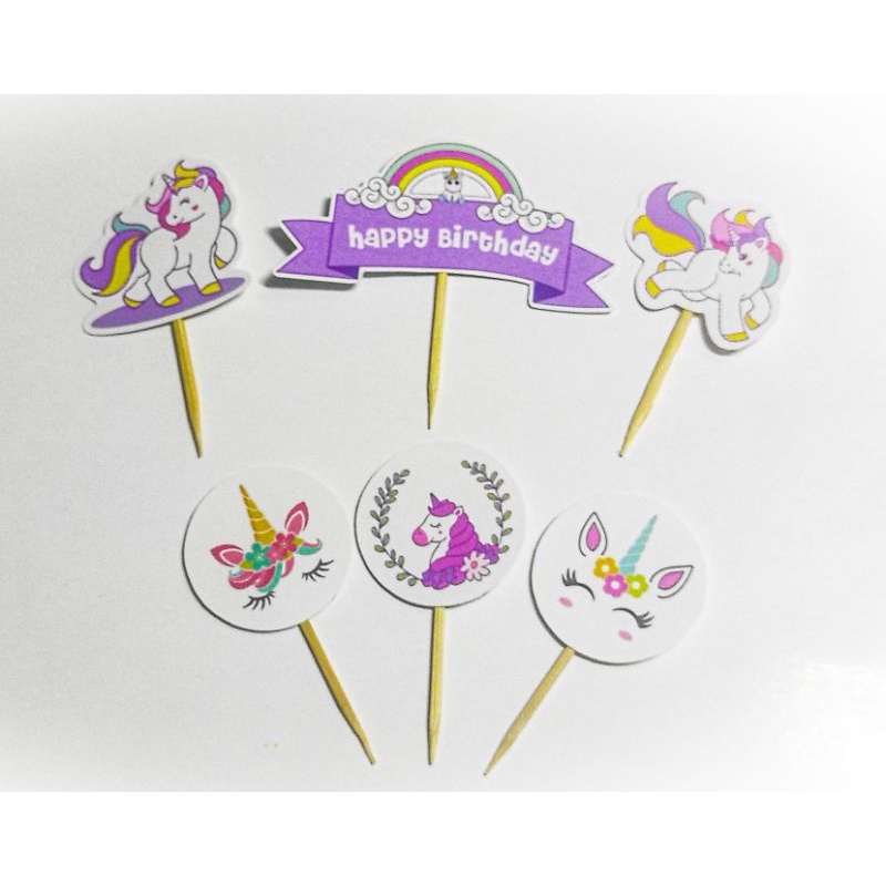 Topper Kue Unicorn/Hiasan kue Unicorn