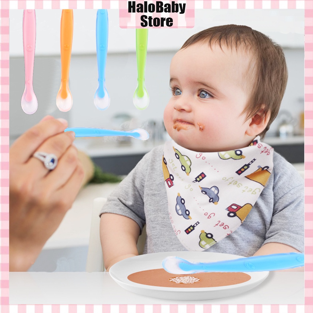 Halobaby Sendok Silikon Bayi Alat Makan Bayi Baby Spoon Silicone