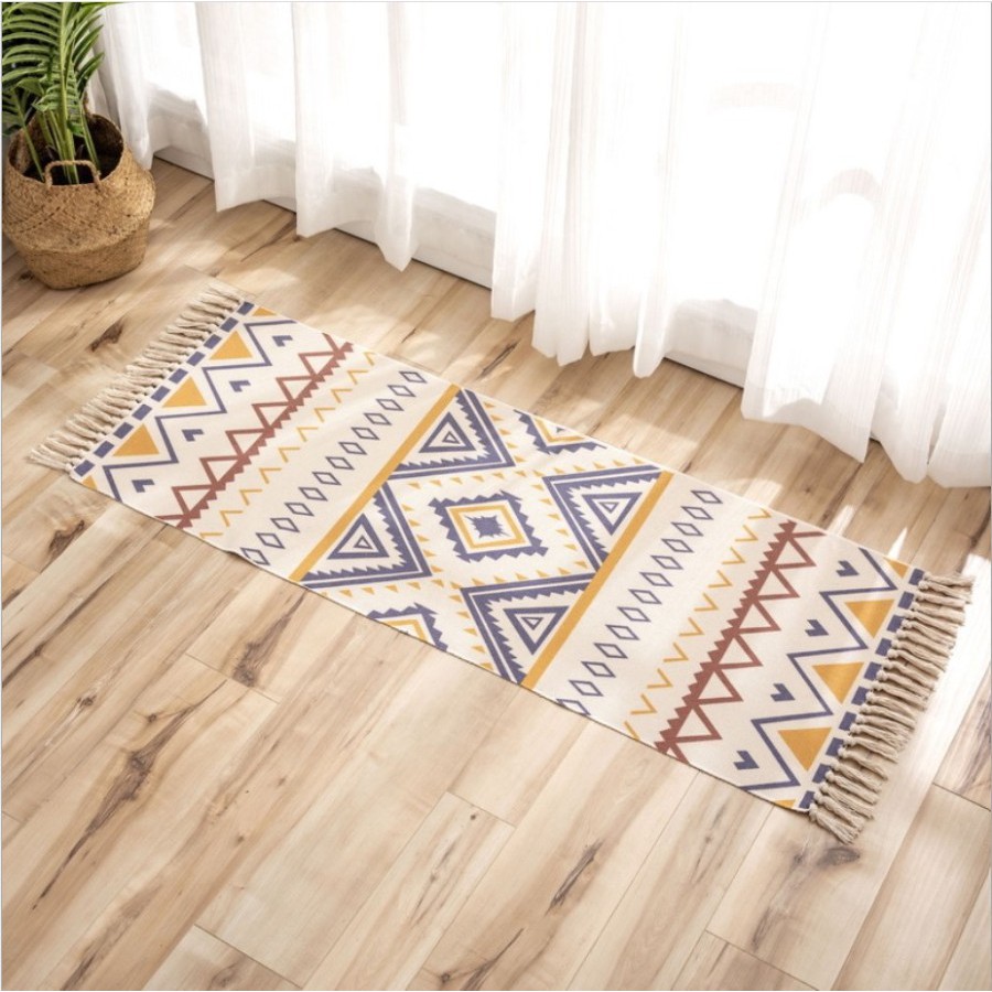 Ethnic Nordic Carpet / Karpet Alas Lantai Tikar Rumbai Renda Rajutan