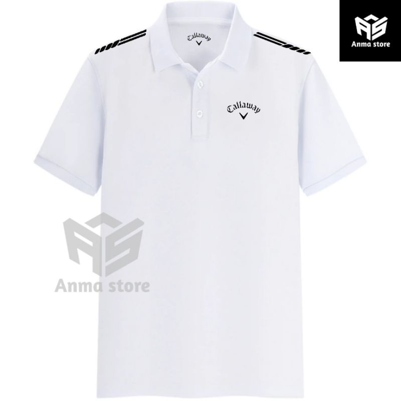 Kaos Kerah Polo shirt Golf Callaway Strip