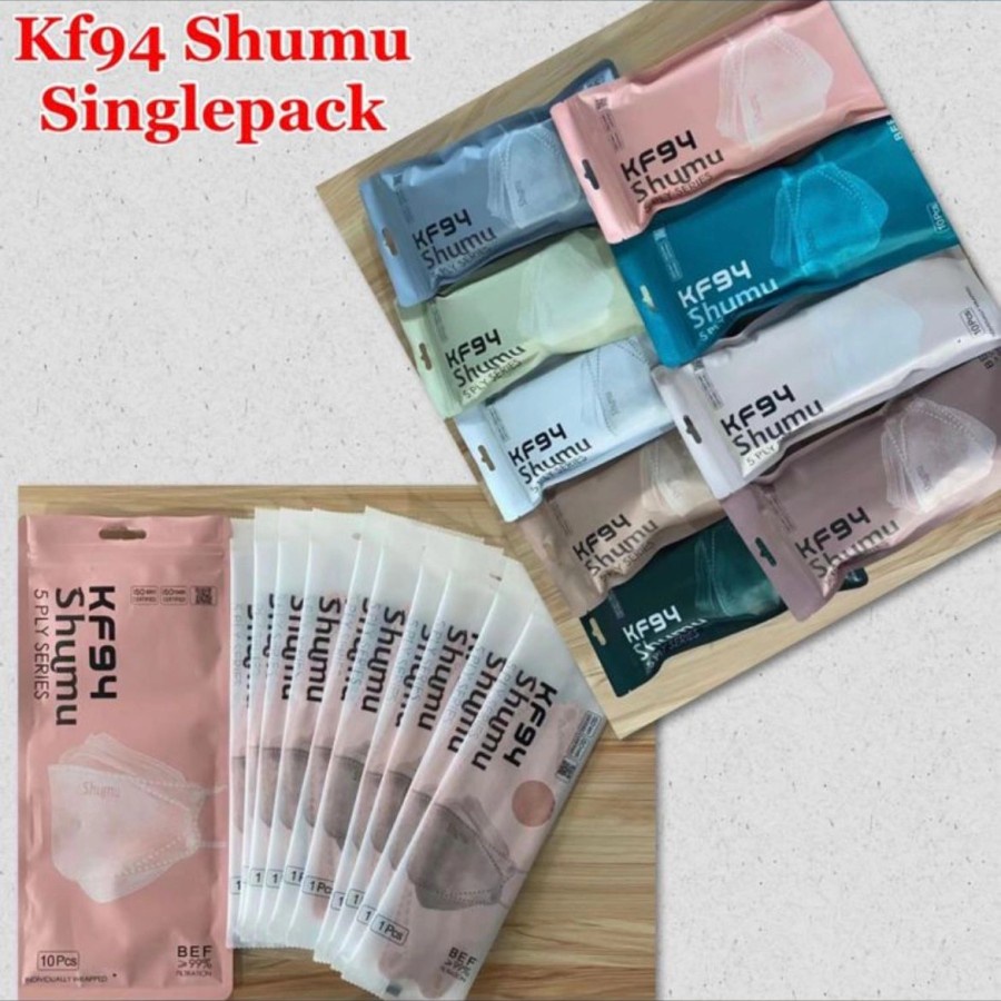 Masker KF94 Shumu 5PLY Shumu Emboss Earloop Izin Kemenkes AKD SinglePack 10Pcs