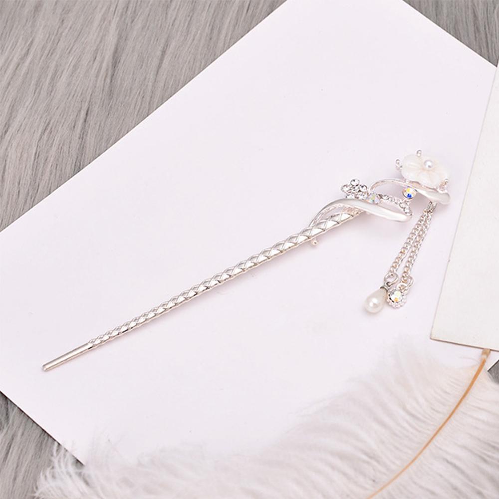 NEEDWAY Hair Sticks Jepit Rambut Vintage Rumbai Berlian Imitasi Alloy Gaya Cina Hair Chopsticks