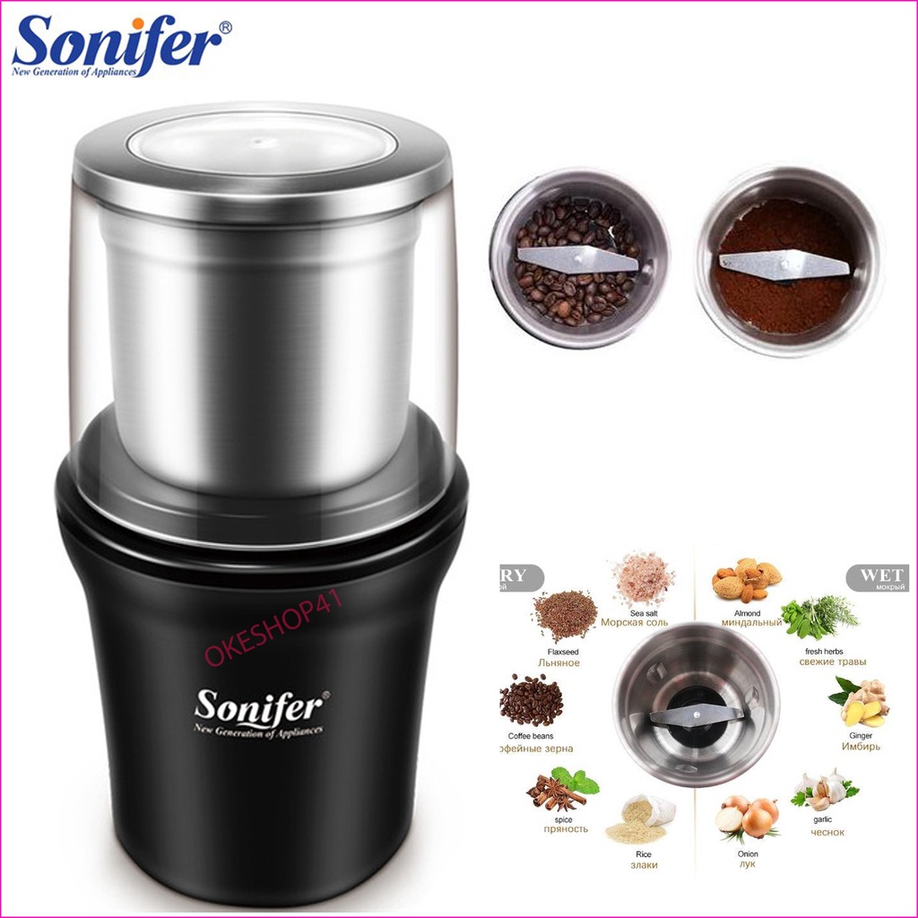 Sonifer SF-3527 Alat Penggiling Biji kopi Coffee Grinder Elektrik