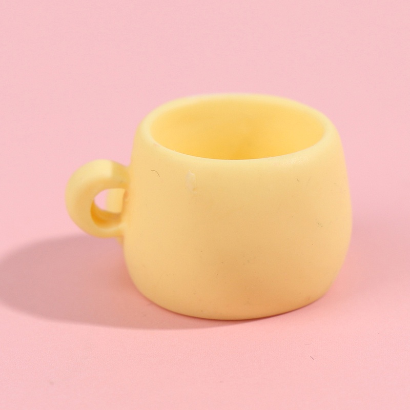 【beautifulhome12.id】5Pcs 1/12 Dollhouse Miniature Accessories Resin Cartoon Cup Simulation Furniture