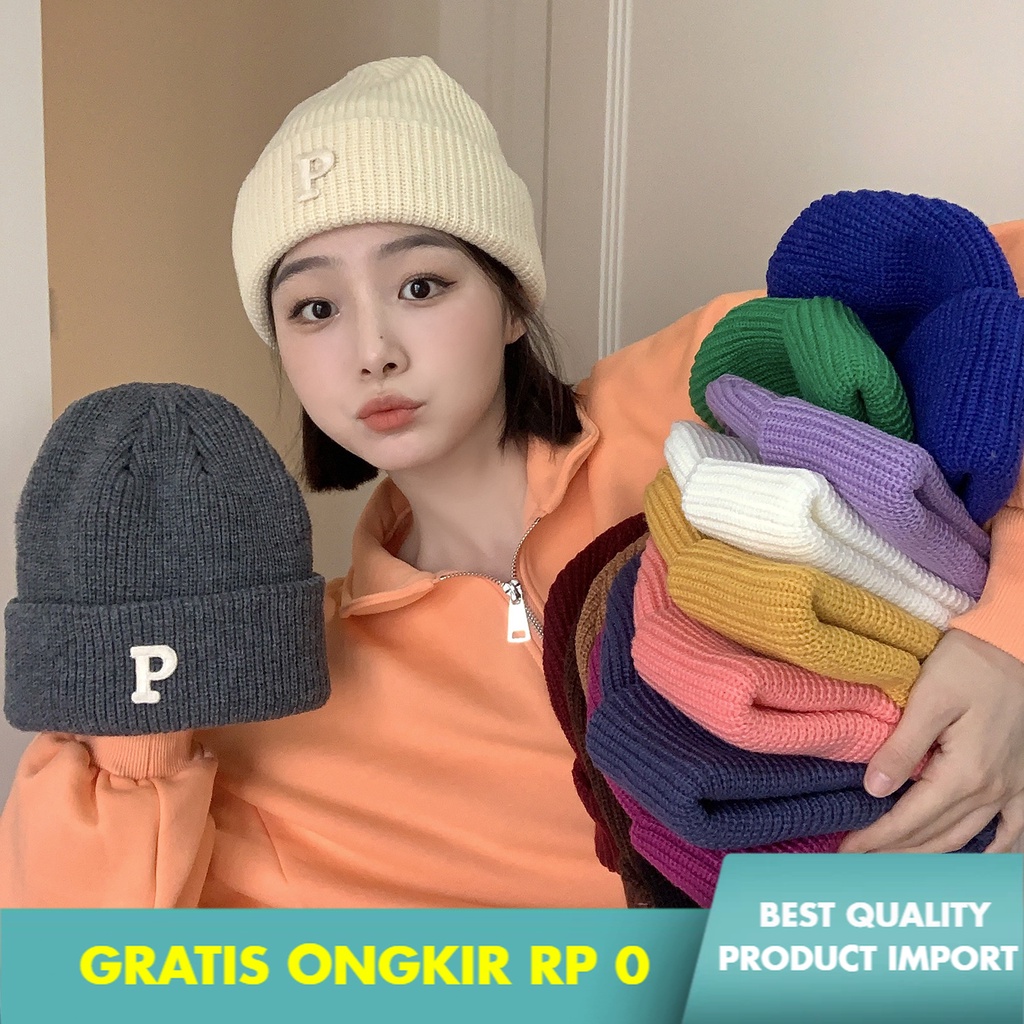 Topi Rajut Wanita Siput Merangkak Rumah Selebriti Internet P Huruf Wol Topi Wanita    Korea  Rajutan