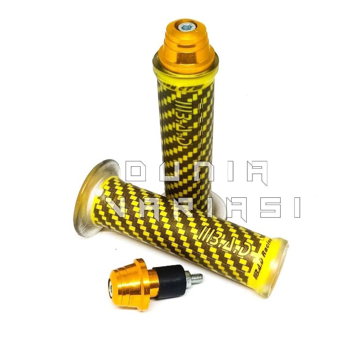 PAKET 2IN1 #HANDGRIP BAD KARBON+JALU/BANDUL STANG FULL CNC# UNIVERSAL SEMUA JENIS MOTOR