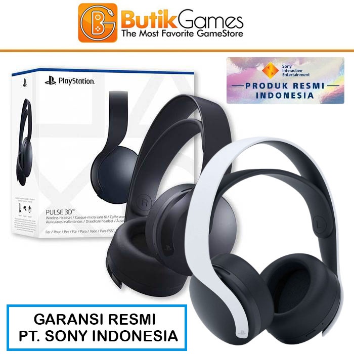 PULSE 3D Wireless Headset Hitam Black Putih White PS4 PS5