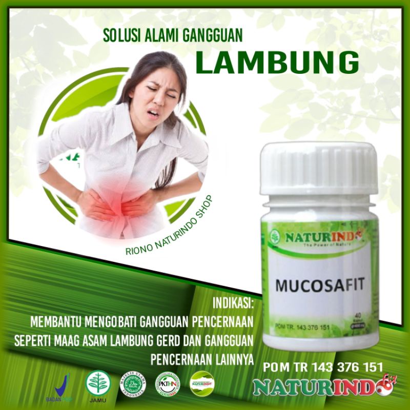 Obat Hebal Gerd Maag Asam Lambung Tukak Lambung Ampuh Mucosafit Naturindo Tulungagung-MUCOSAFIT