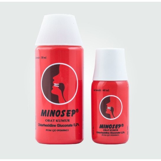 MINOSEP 0,2% 150 ML - Obat Kumur Merah Kesehatan Mulut 60 ML Sariawan