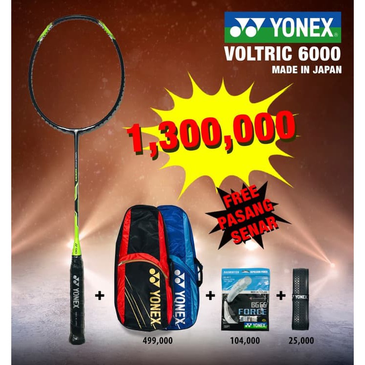 Raket Badminton Yonex - Voltric 6000 JP ++ BONUS