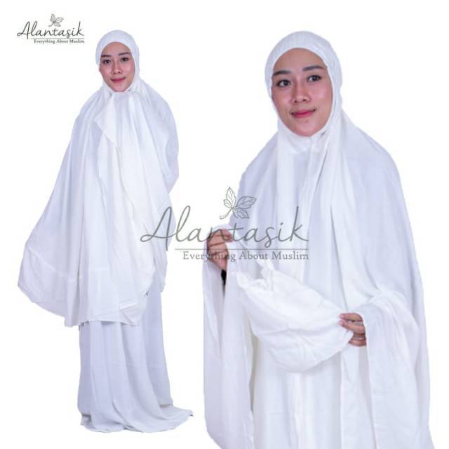 Alantasik-mukena bali Telekung katun rayon polos  jumbo  premium/murah wanita/mukena dewasa R.1