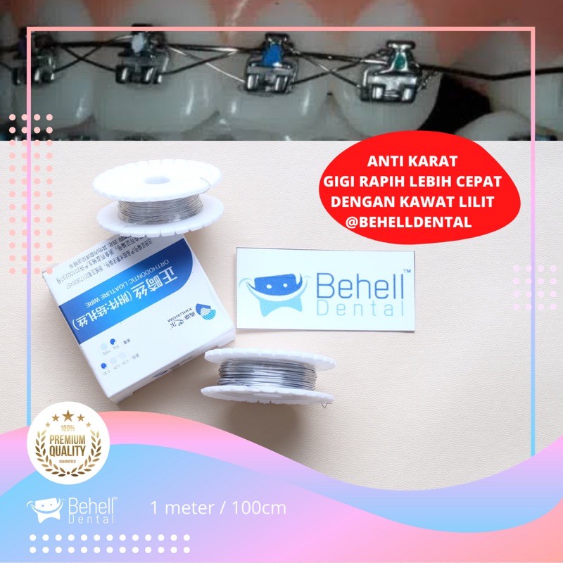 KAWAT LILIT BEHEL / DENTAL LIGATURE WIRE UNTUK RAPIHIN GIGI LEBIH CEPAT PER 1 METER BUKAN 1 ROLL