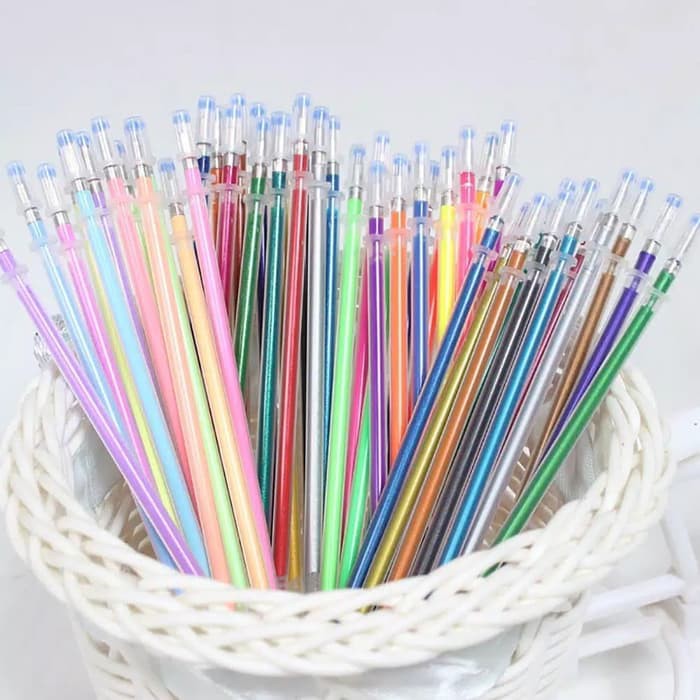 

60pc Refill Pulpen Gel Ink 1.0mm BallPoint Graffiti Fluorescent -RPG01