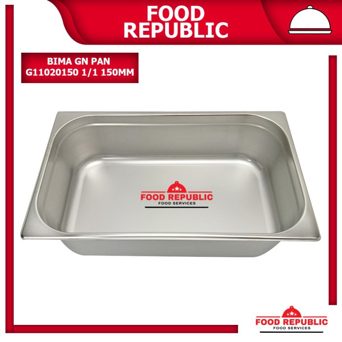 BIMA GASTRONOM FOOD PAN UKURAN 1/1 150mm - WADAH PRASMANAN STAINLESS