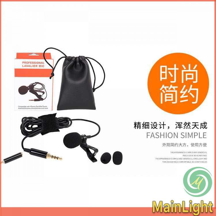 Taffware Professional Lavalier Microphone Clip Portable 3.5mm Q10 clip on ke hp smartphone no splitter