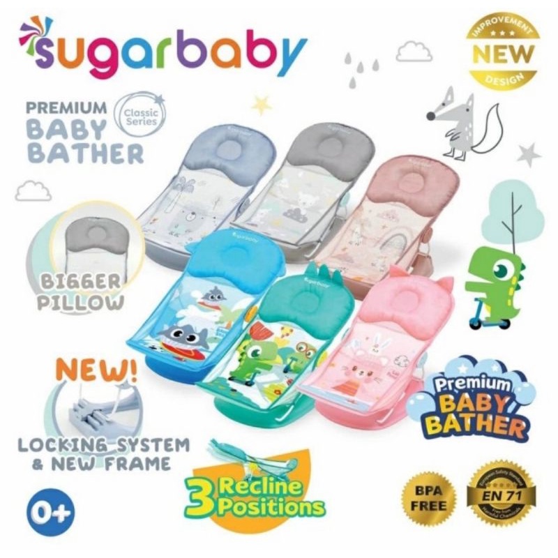 Sugar Baby Deluxe Baby Bather / Bather Sugarbaby Mandi Bayi Premium Baby Bather | Sugar Baby Bather 