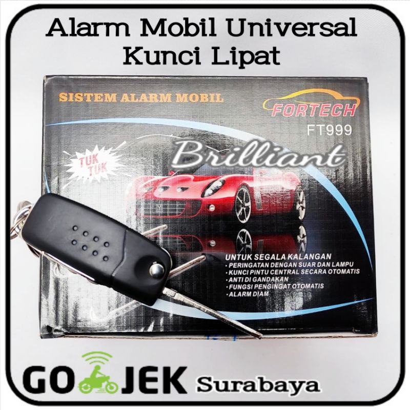 Alarm Mobil Universal - Kunci Lipat Flip Key - 12v