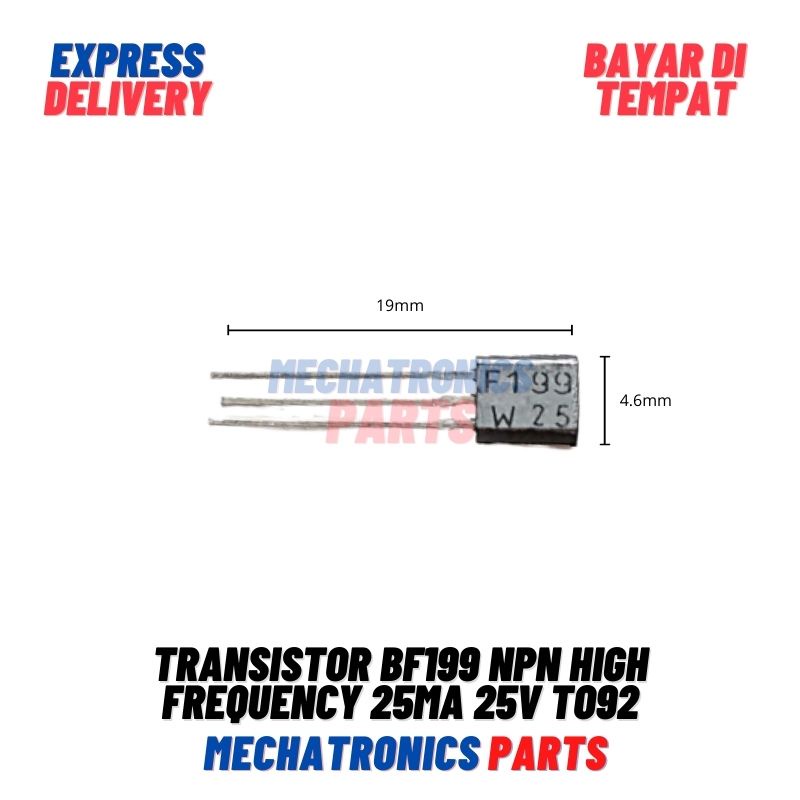 Transistor BF199 NPN High Frequency 25mA 25V TO92