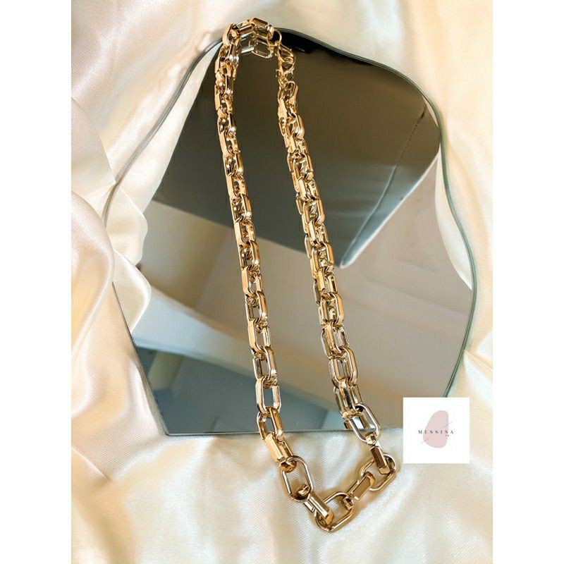 strap masker premium/kalung tali rantai maaker artis korea ayu tingting akrilik chain gold