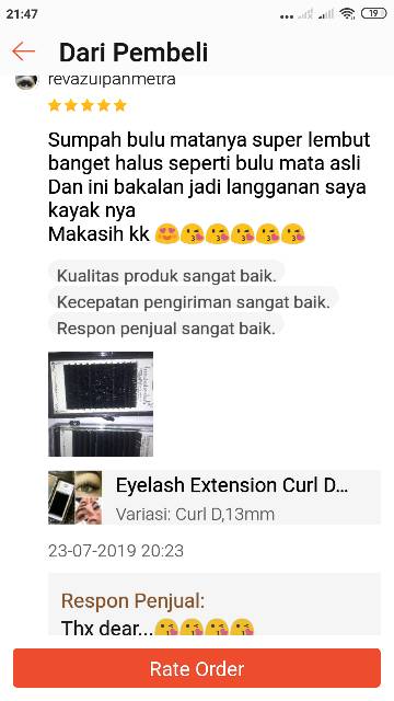 Eyelash Extension Curl D Graftingeyelash / Bulu Mata Tanam Curl D