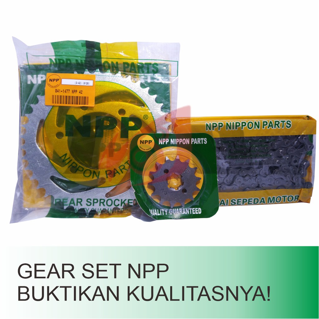 Gear Set Ninja R 2Tax Rantai Komplit GirSet Depan Belakang 2T Kit NPP