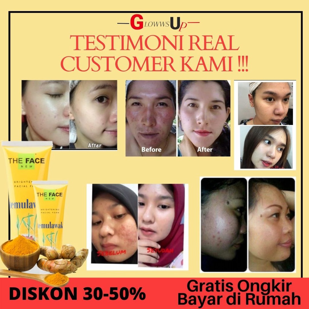 The Face Facial Foam Temulawak Original BPOM - Facial Foam The Face