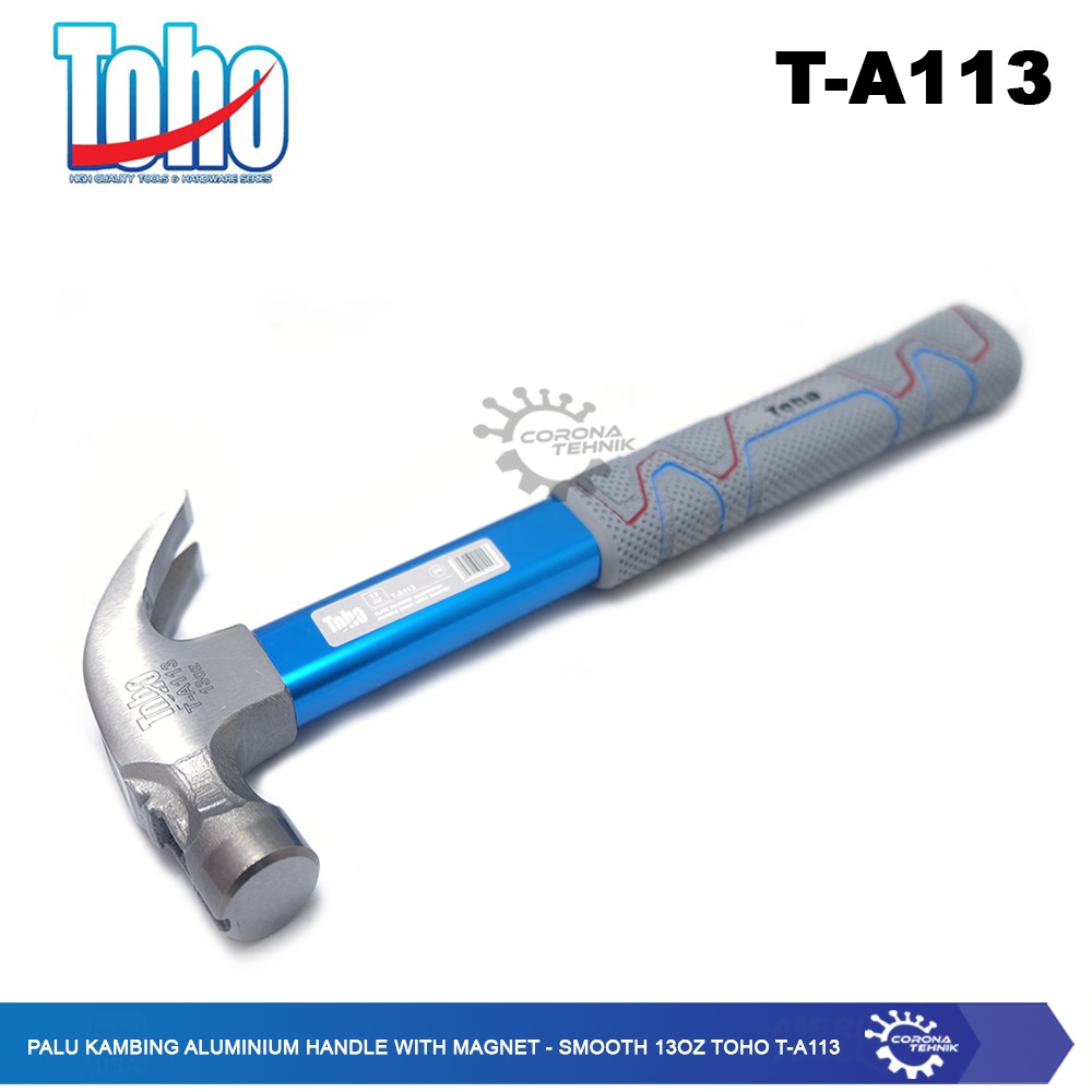 Toho T-A113 - Palu Kambing Aluminium Handle With Magnet - Smooth 13Oz