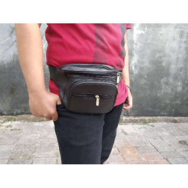 Tas Pinggang Kulit Domba Asli Garut